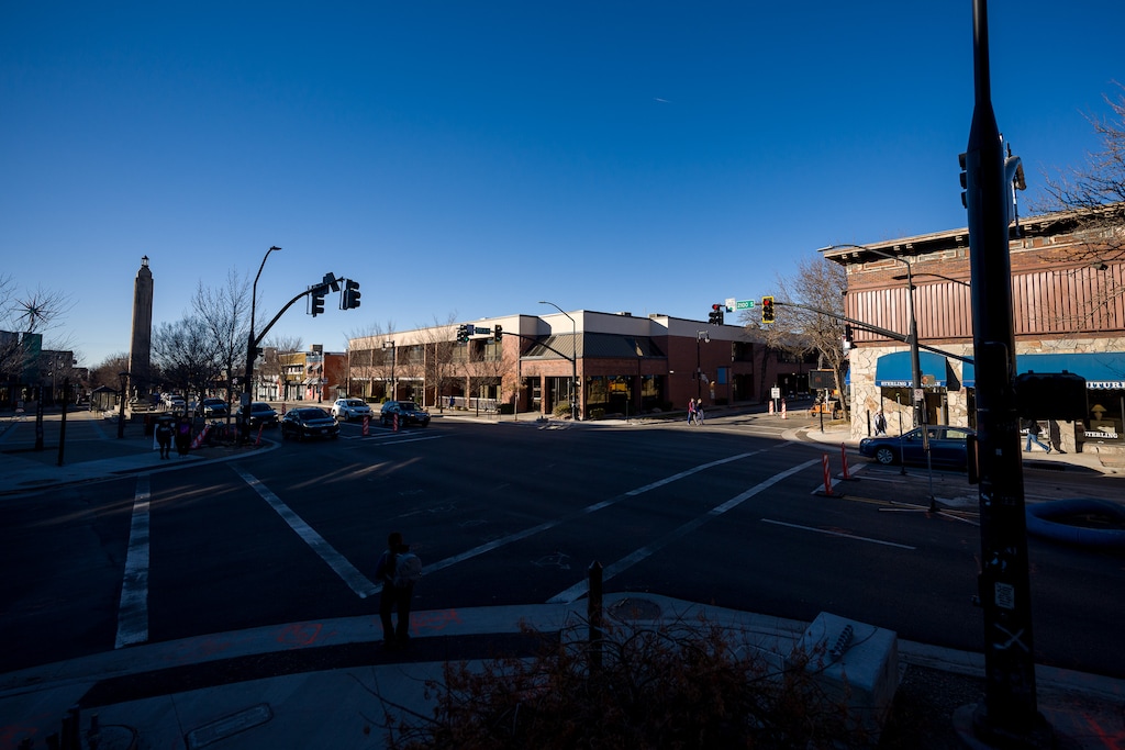 (Trent Nelson  |  The Salt Lake Tribune) The site of a proposed residential tower at the high-profile corner of Highland Drive and 2100 South in Salt Lake City on Wednesday, Jan. 31, 2024.