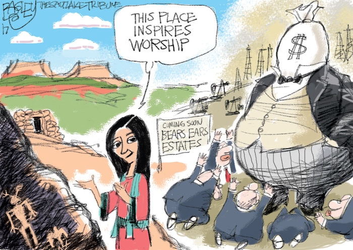 This Pat Bagley cartoon appears in The Salt Lake Tribune on Friday, Dec. 15, 2017.