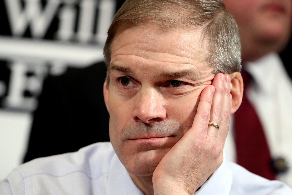 (Andrew Harnik | AP file photo) Rep. Jim Jordan, R-Ohio, listens as the hearing with top U.S. diplomat in Ukraine William Taylor, and career Foreign Service officer George Kent at the House Intelligence Committee ends on Capitol Hill in Washington, Wednesday, Nov. 13, 2019.