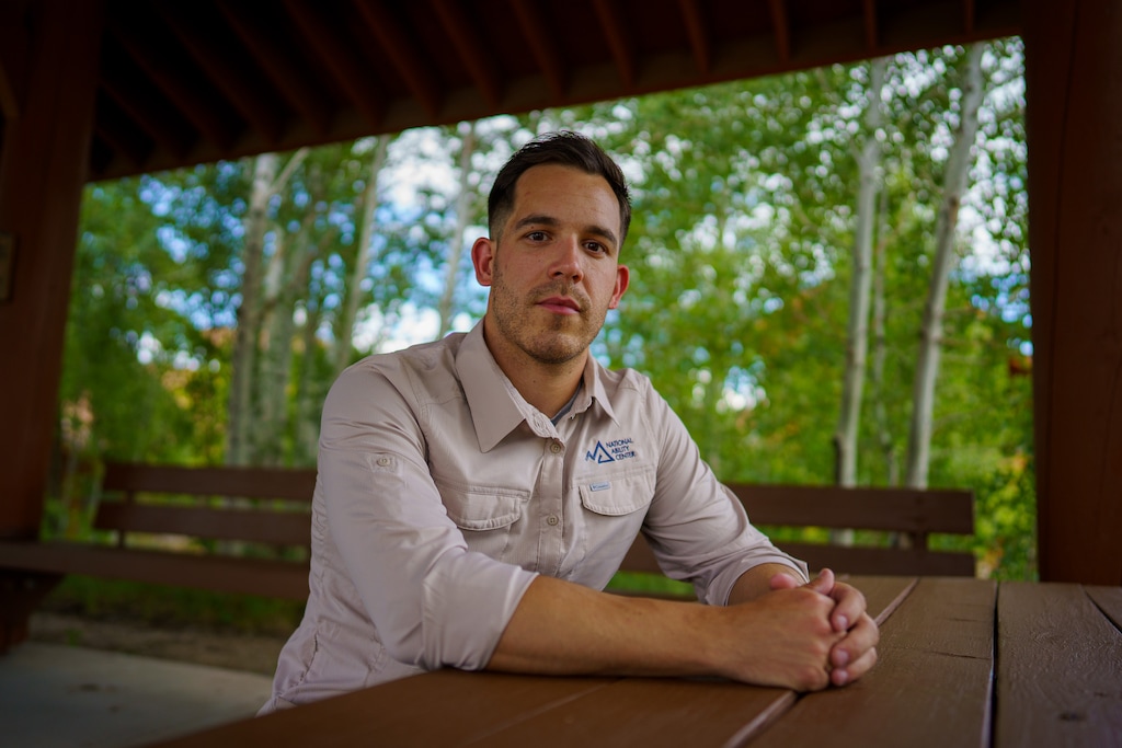 (Trent Nelson | The Salt Lake Tribune) Connor Shanklin in Park City on Thursday, July 1, 2021. Shanklin has been working in his new job at the nonprofit National Ability Center for about six months, but he commutes from Salt Lake City because he hasn't been able to find housing he can afford in Park City.