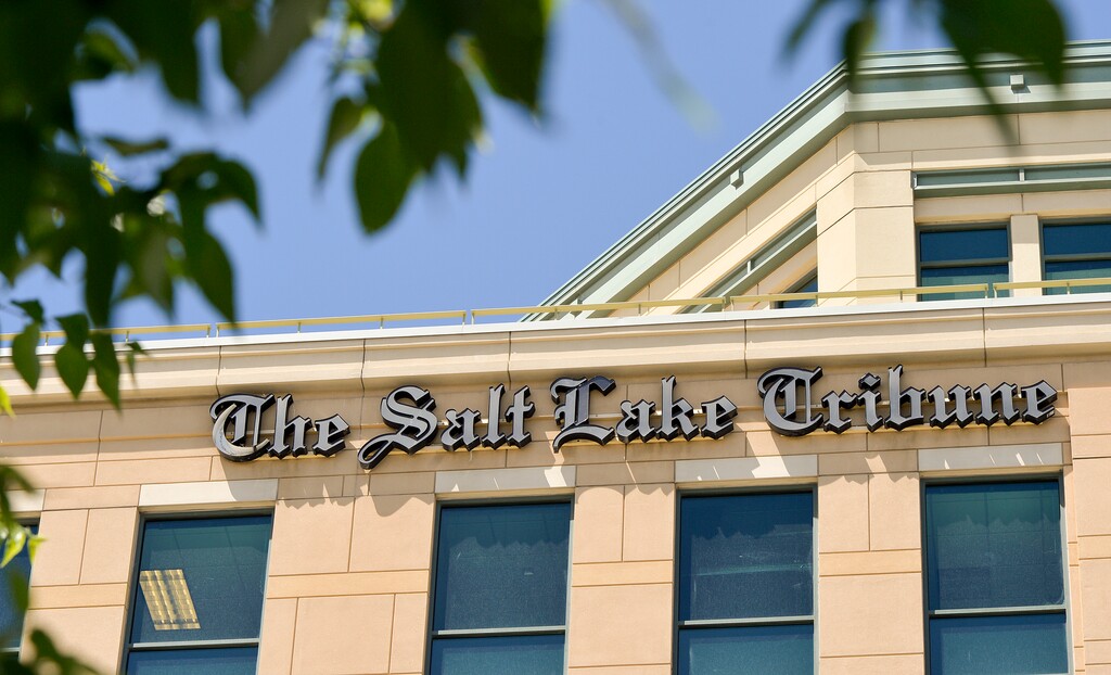 (Chris Samuels | The Salt Lake Tribune) The Salt Lake Tribune Building in Salt Lake City, Tuesday, June 21, 2022.