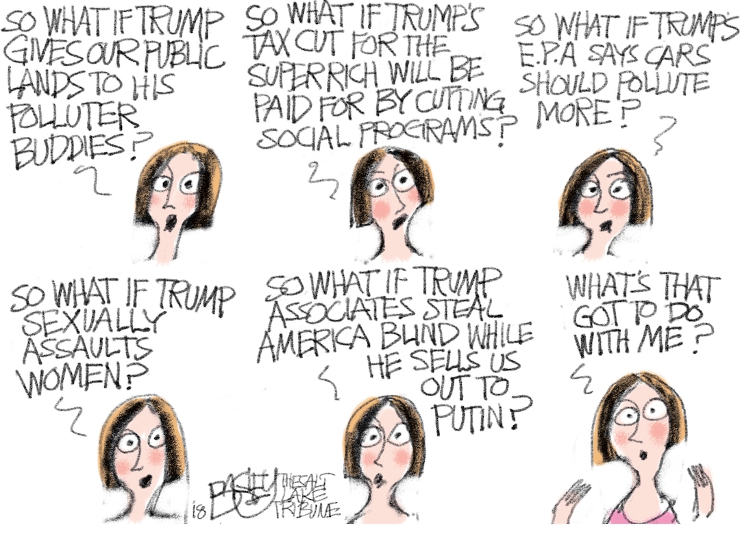 This Pat Bagley cartoon appears in The Salt Lake Tribune on Wednesday, April 4, 2018.
