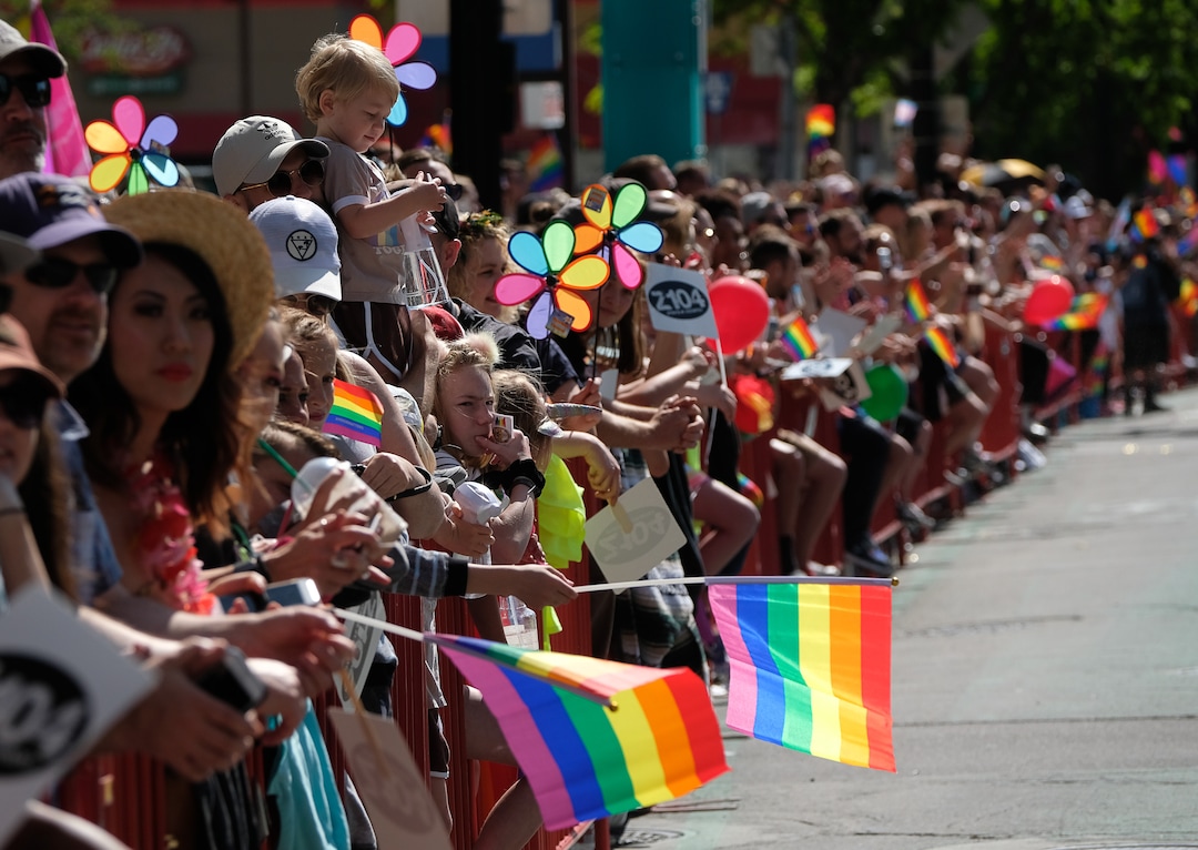 (Francisco Kjolseth  |  The Salt Lake Tribune)  Thousands participate in the Utah Pride Parade in Salt Lake City on Sunday June 2, 2019.