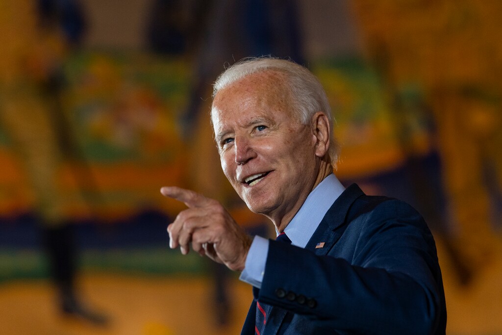 Democratic presidential candidate former Vice President Joe Biden speaks at Cincinnati Museum Center at Union Terminal in Cincinnati, Monday, Oct. 12, 2020. (AP Photo/Carolyn Kaster)