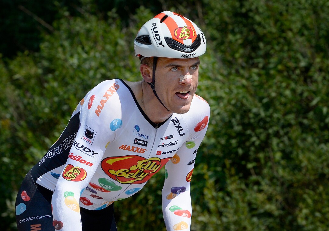 (Scott Sommerdorf   |  The Salt Lake Tribune)   The determination shows on rider Serghei Tvetcov's face as he nears the finish line for stage 3 at the Tour of Utah in Big Cottonwood Canyon, Wednesday, August 2, 2017.