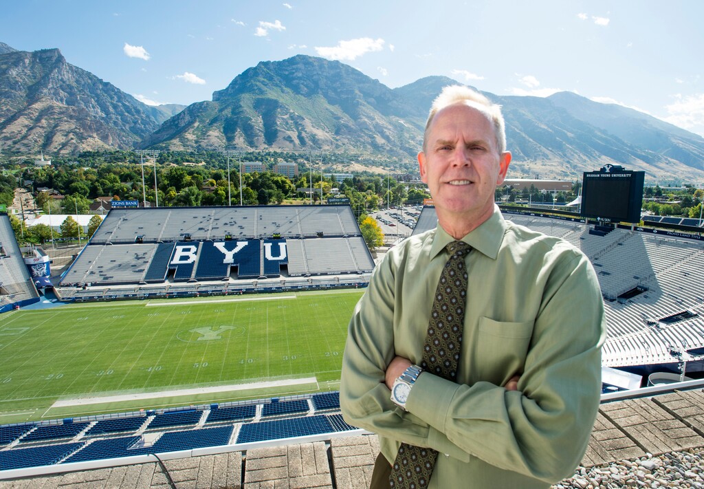 (Rick Egan  |  The Salt Lake Tribune)BYU athletic director Tom Holmoe at Lavell Edwards Stadium in Provo, Thursday, September 21, 2017.