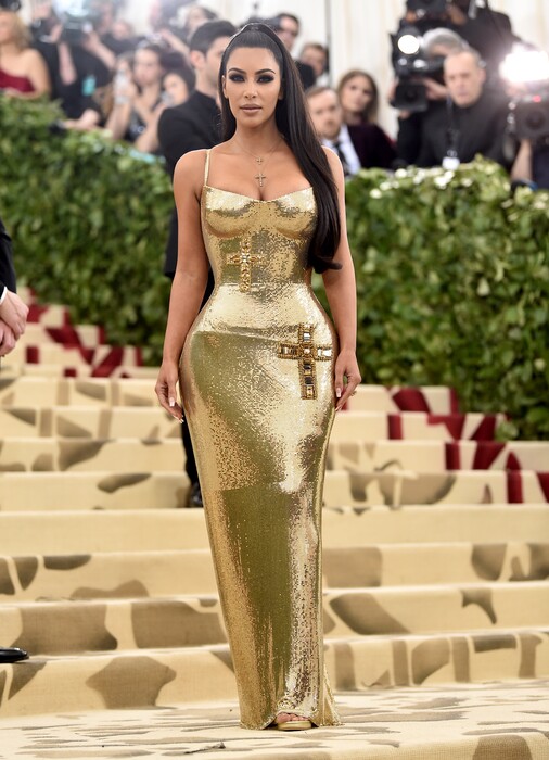 Kim Kardashian attends The Metropolitan Museum of Art's Costume Institute benefit gala celebrating the opening of the Heavenly Bodies: Fashion and the Catholic Imagination exhibition on Monday, May 7, 2018, in New York. (Photo by Evan Agostini/Invision/AP)