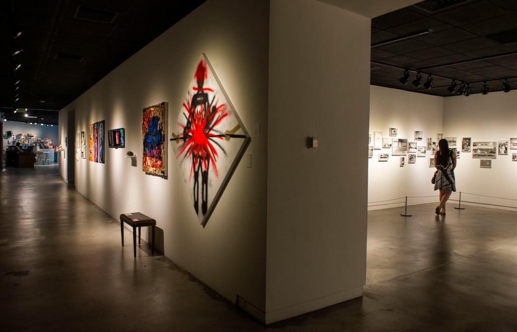(Rick Egan  |  The Salt Lake Tribune)      The The OutLoud: Ostracized and Masked exhibit, and theDeanna and Ed Templeton’s Contemporary Suburbium photo exhibit, at The Utah Museum of Contemporary Art, Thursday, June 27, 2019.