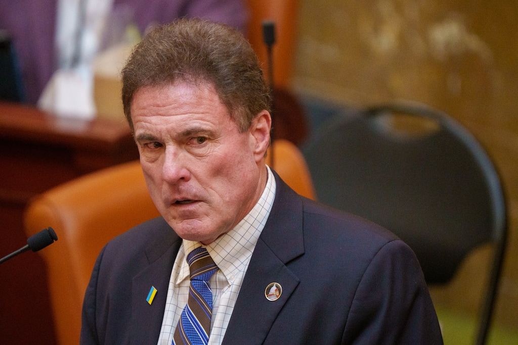 (Trent Nelson  |  The Salt Lake Tribune) Rep. James Dunnigan, R-Taylorsville, in the House Chamber in Salt Lake City on Friday, March 4, 2022.