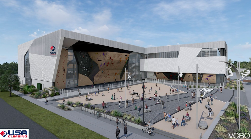 (USA Climbing/VCBO) Rendering of the proposed USA Climbing National Training Center to be located in Salt Lake City's Rio Grande District.