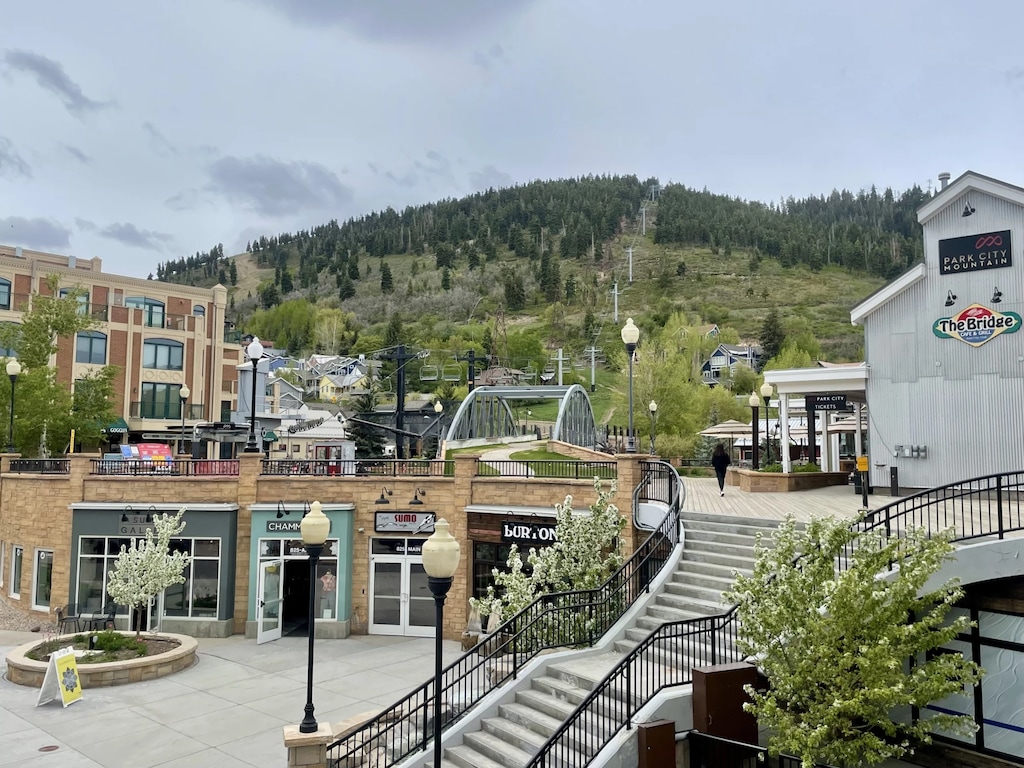 (Parker Malatesta | KPCW) Town Lift Plaza. Prince said he doesn't plan to make any immediate changes to the property and is a fan of several of its tenants, including The Bridge and Flying Sumo.