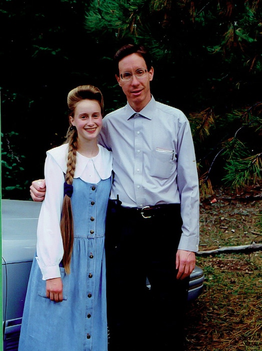 Rachel and Warren Jeffs, father and then-15-year-old daughter, pose in this photo circa 1998. In her book, "Breaking Free," the daughter alleges Jeffs molested her for much of her childhood. Photo courtesy HarperCollins Publishers.