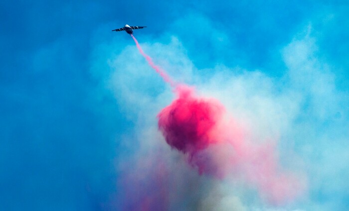 (Rick Egan  |  The Salt Lake Tribune) Crews battle the Green Ravine fire as it continues to burn near Tooele, Wednesday, Sept. 4, 2019.