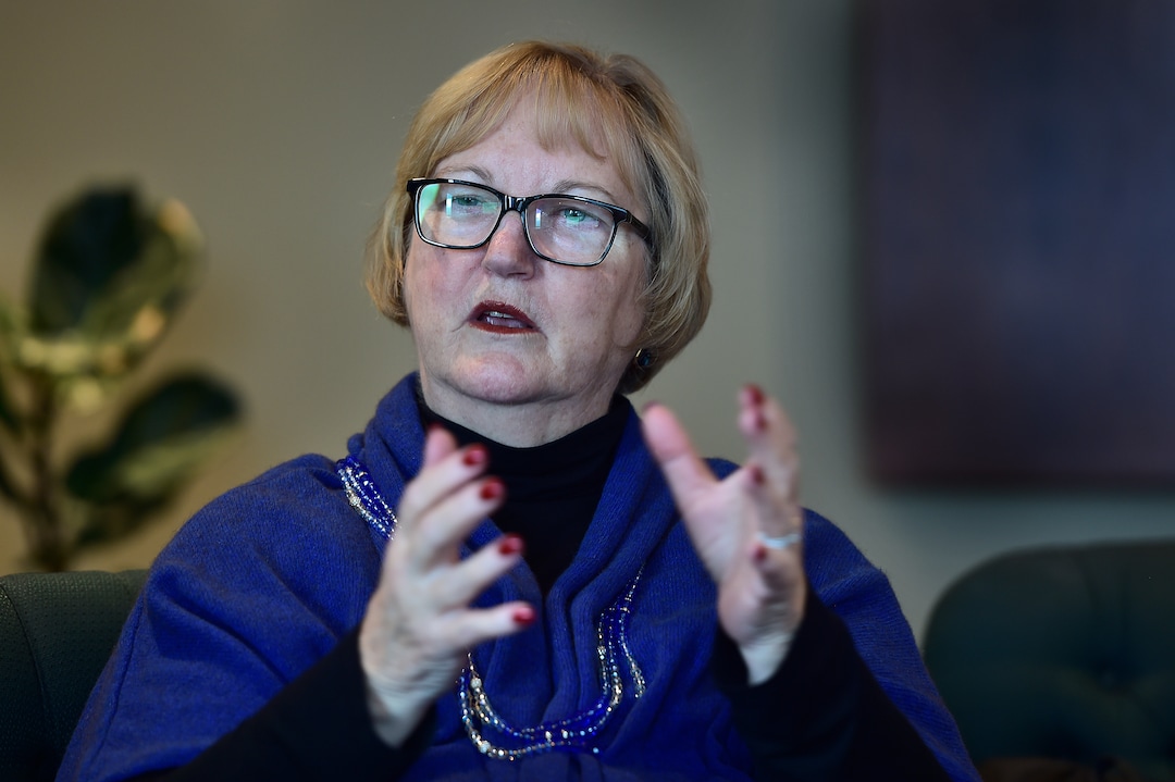 (Scott Sommerdorf   |  The Salt Lake Tribune)   Justice Justice Christine Durham is retiring after 35 years on the Utah Supreme Court. She speaks during an interview, Thursday, November 16, 2017. 