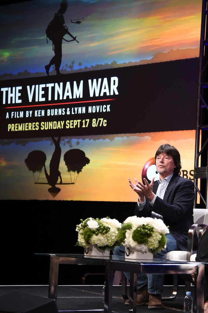 Ken Burns participates in the "The Vietnam War" panel during the PBS portion of the 2017 Summer TCA's at the Beverly Hilton Hotel on Sunday, July 30, 2017, in Beverly Hills, Calif. (Photo by Richard Shotwell/Invision/AP)