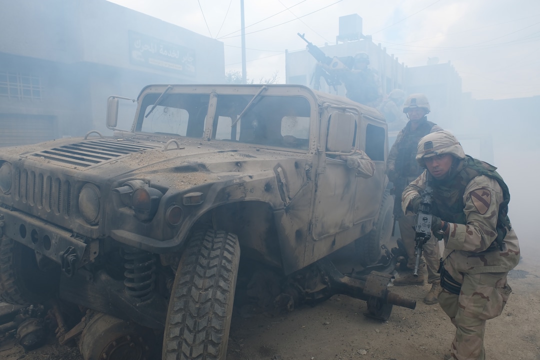 (Photo: National Geographic/Van Redin) E.J. Bonilla stars as Lt. Shane Aguero in “The Long Road Home.”