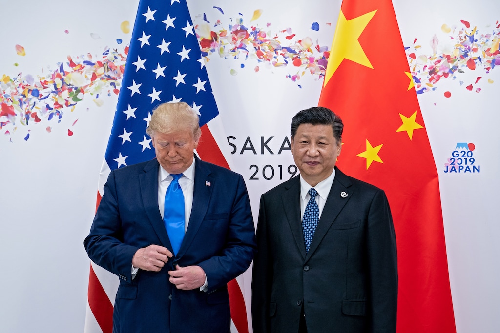 (Erin Schaff | New York Times file photo) President Donald Trump and Chinas's President Xi Jinping at the G20 Summit in Osaka, Japan, June 29, 2019. "The No. 1 reason China has made such stark progress in geopolitical terms is that its rival just endured a bad decade by virtually every measure. While China takes more steps forward than backward, the United States is moving slowly in reverse," writes David Leonhardt.