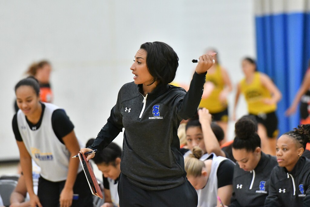 (photo courtesy of Salt Lake Community College) Marcilina Grayer is being promoted as the successor to Betsy Specketer, Salt Lake Community College's longtime women's basketball coach.