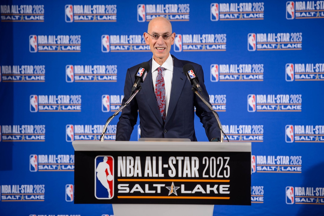 (Trent Nelson  |  The Salt Lake Tribune)NBA Commissioner Adam Silver announces that Salt Lake City will host the 2023 NBA All-Star Game at a news conference in Salt Lake City on Wednesday Oct. 23, 2019.