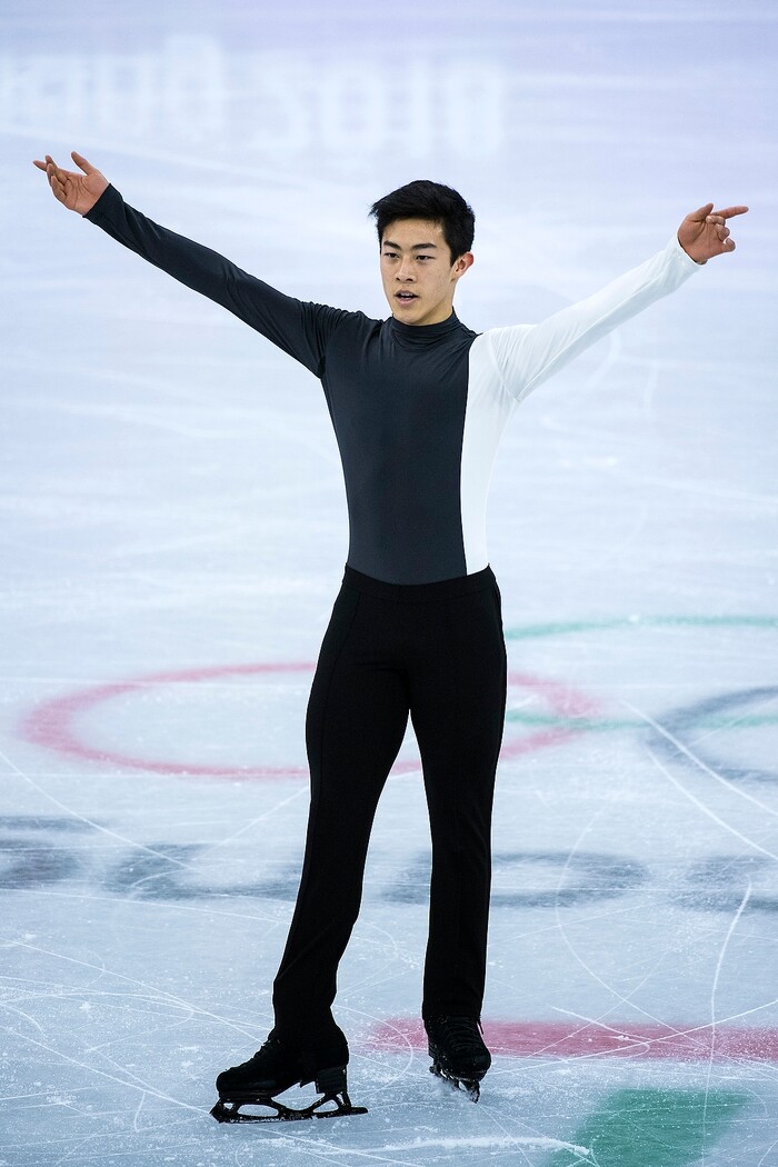 (Chris Detrick  |  The Salt Lake Tribune)  Salt Lake City's Nathan Chen after competing in the Men Single Skating Short Program at Gangneung Ice Arena during the Pyeongchang 2018 Winter Olympics Friday, Feb. 16, 2018. Chen finished with a score of 82.27.