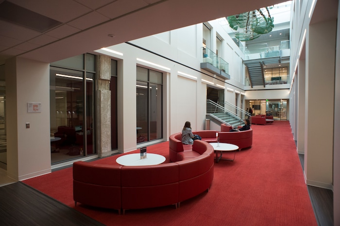 (Rick Egan  |  The Salt Lake Tribune)     The new Gary and Ann Crocker Science Center at the University of Utah, Thursday, April 19, 2018.


