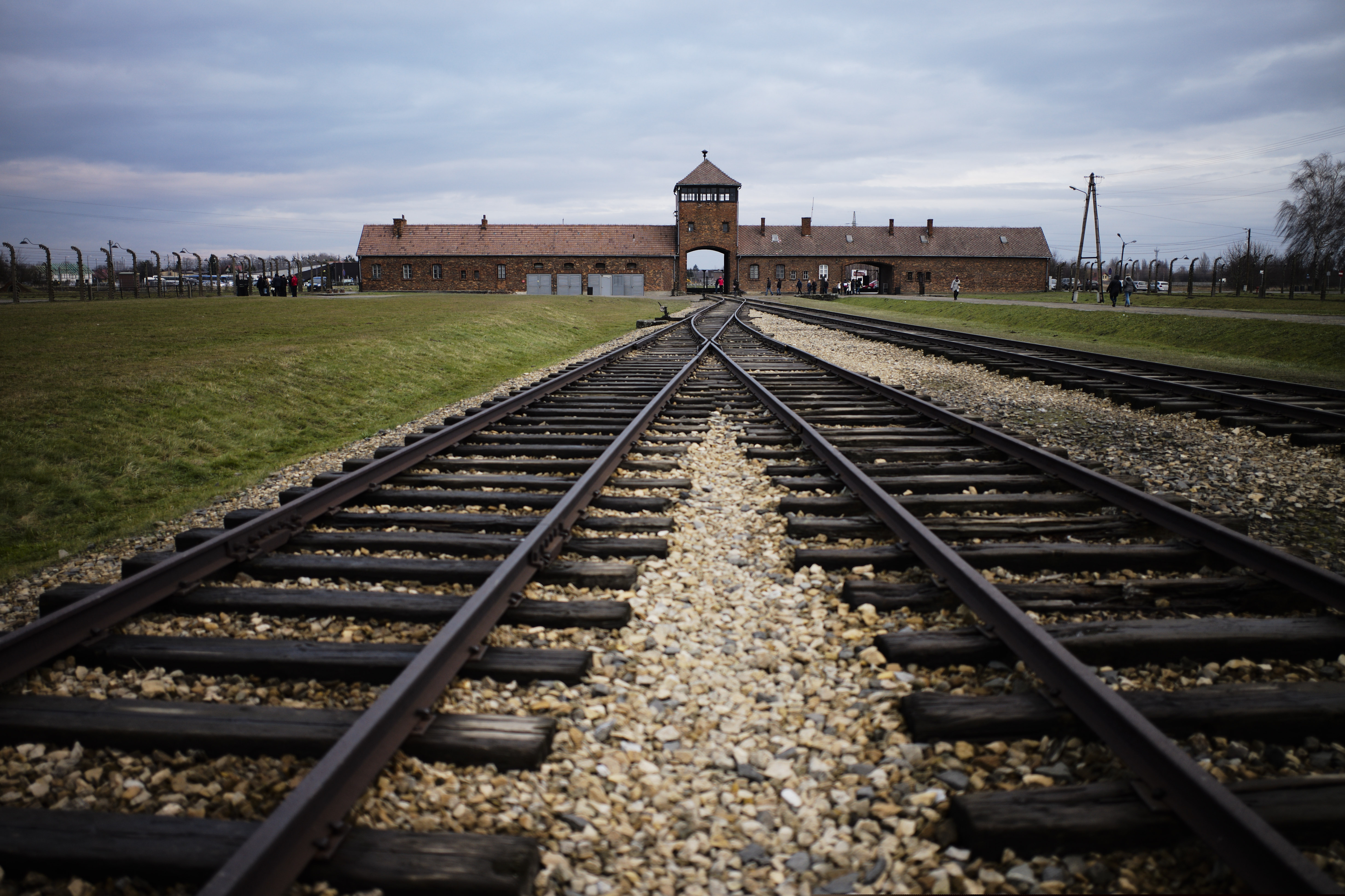 (Markus Schreiber | AP file photo) In this Dec. 7, 2019, photo, railway tracks from where where hundreds of thousands of people were directed to the gas chambers directed to the gas chambers to be murdered, inside the former Nazi death camp of Auschwitz Birkenau or Auschwitz II, in Oswiecim, Poland.