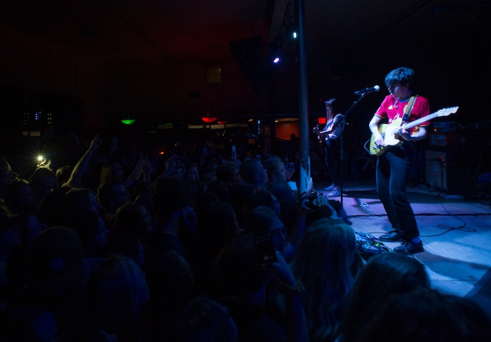 (Rick Egan | The Salt Lake Tribune) Declan McKenna plays in the Venue, in Salt Lake City, Tuesday, March 20, 2018.