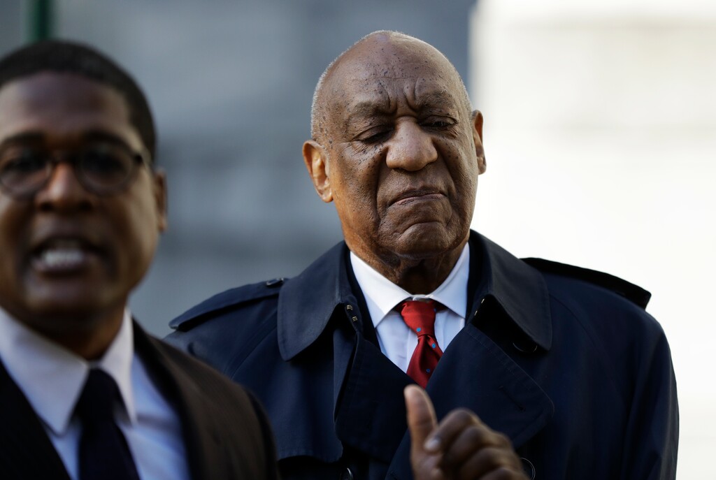(AP Photo/Matt Slocum | The Associated Press) Bill Cosby arrives during jury deliberations in his sexual assault retrial, Thursday, April 26, 2018, at the Montgomery County Courthouse in Norristown, Pa.