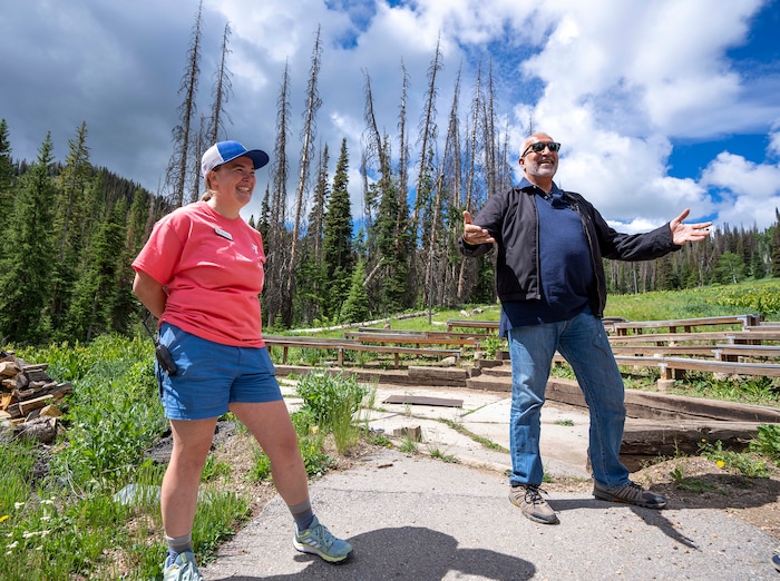 (Rick Egan | The Salt Lake Tribune) Salt Lake County District Attorney Sim Gill, leads a tour of the new Camp Hope, which the district attorneys office runs for kids who have observed or have been victims of violence, on Wednesday, June 30, 2021.