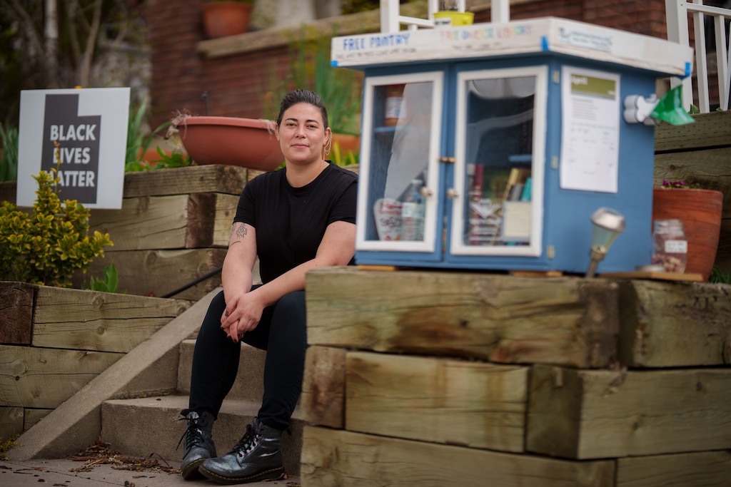 (Trent Nelson | The Salt Lake Tribune) Kaitlyn Mahoney, a 34-year-old editor who grew up in Provo and was photographed April 13, has launched a crowdfunding campaign to create a "little queer bookstore" in Salt Lake City.