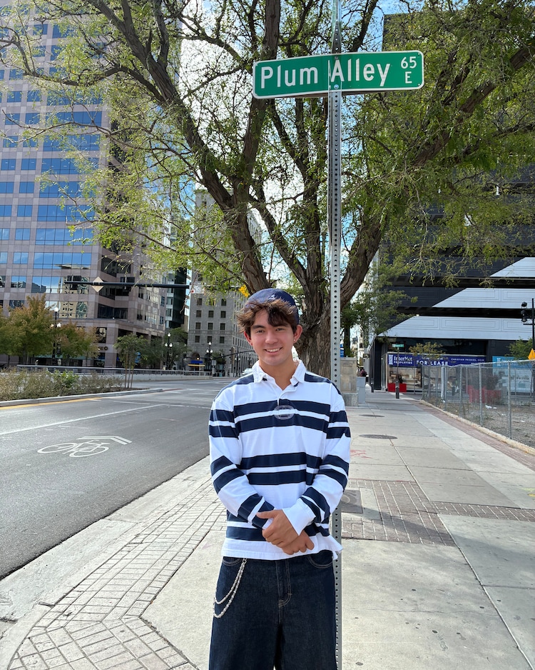 (Photo courtesy Mikilani Yamada) Author Sean Yamada at what remains of Plum Alley, Salt Lake City.