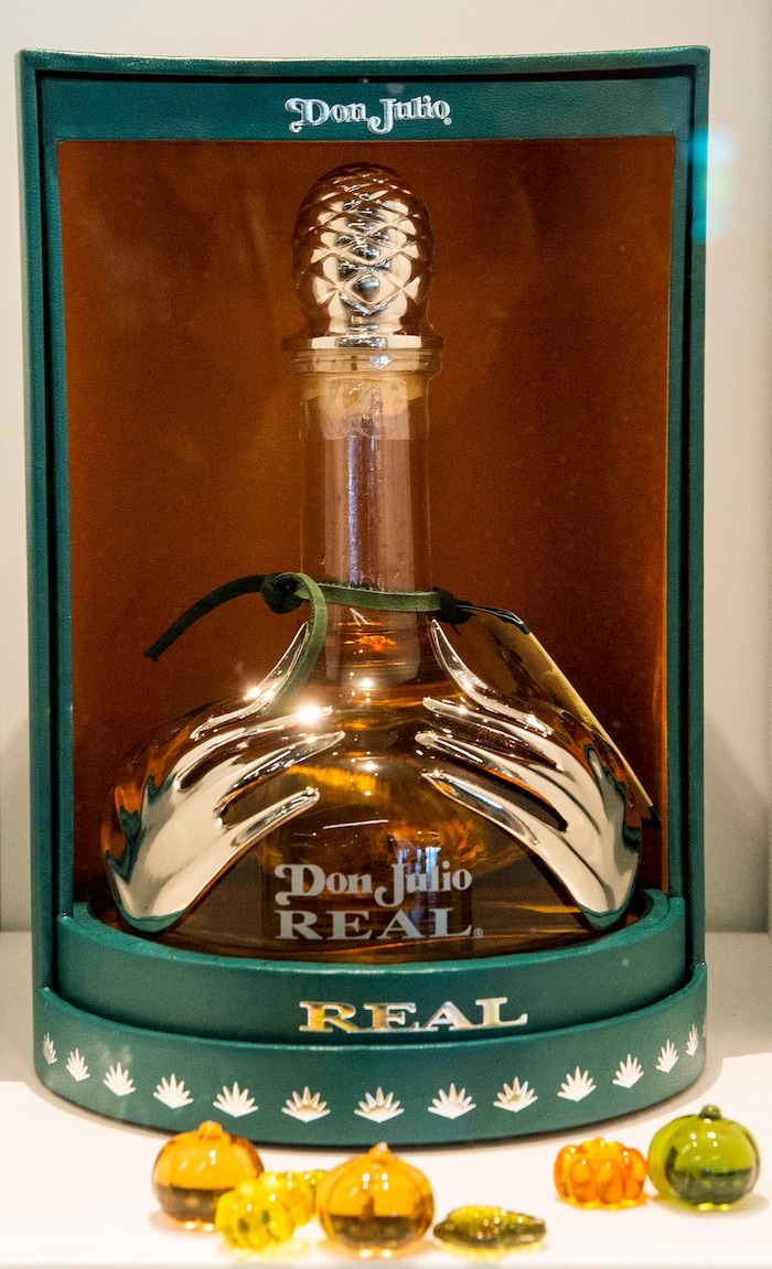 (Rick Egan | The Salt Lake Tribune)  A bottle of Don Juan Real on display in the premium products showroom at the new state liquor and wine store in Saratoga Springs, on Monday, Nov. 16, 2020.