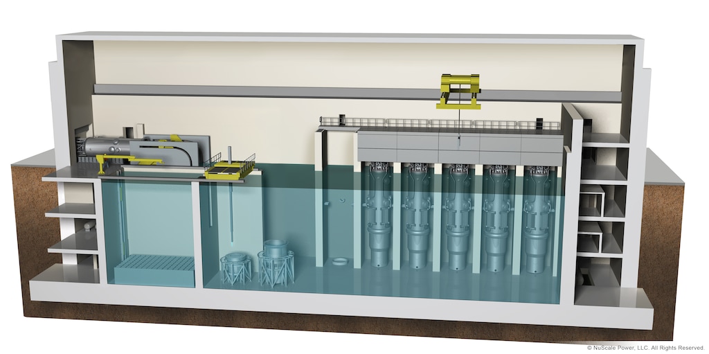 (Photo courtesy of NuScale) Murray and 29 other municipalities across Utah are exploring the potential of small modular nuclear reactors as part of their future power portfolios. LaVarr Webb, a spokesman for the Utah Associated Municipal Power Systems said the scale of the SMRs allows for a simpler and safer design than traditional nuclear plants.