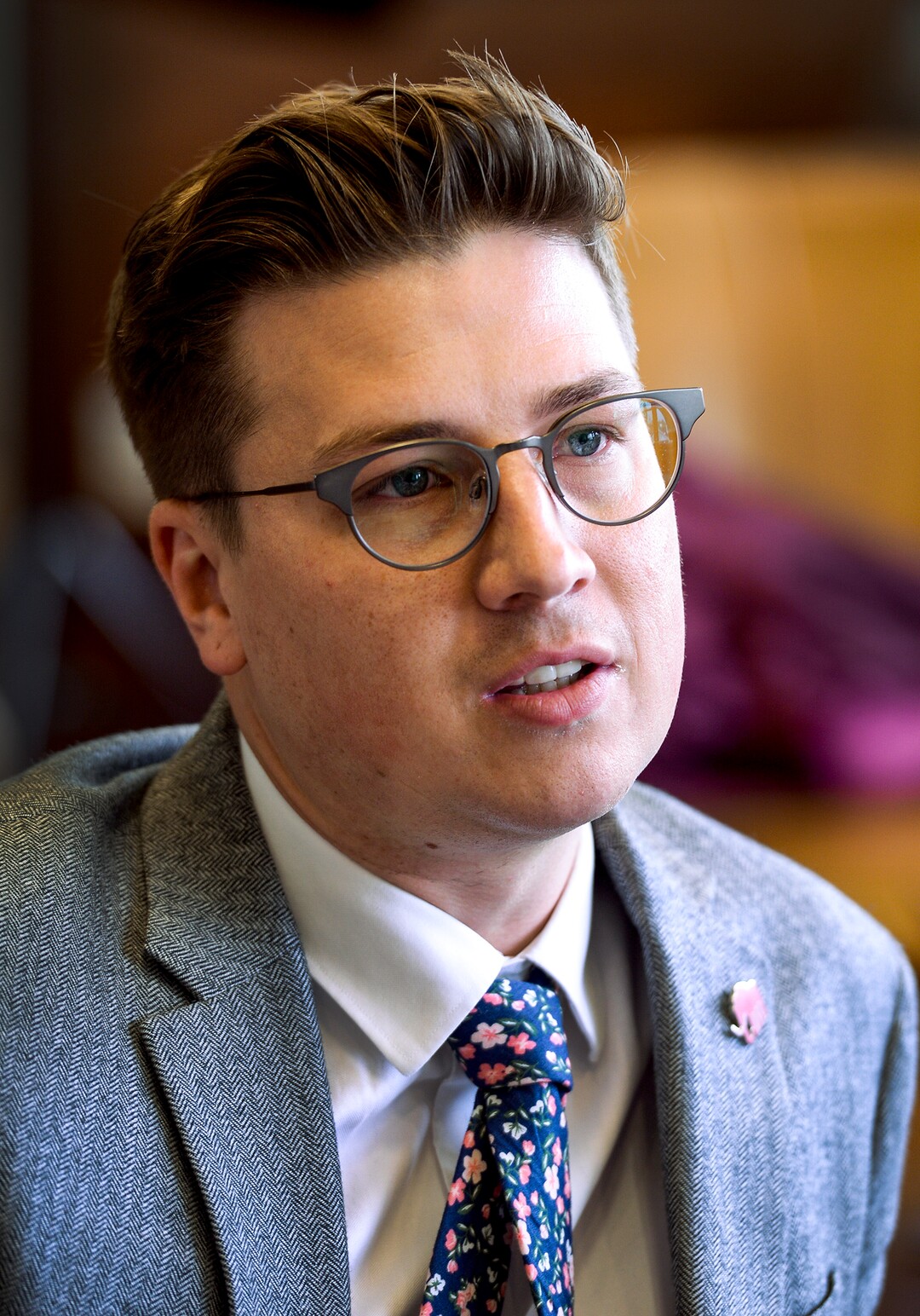 (Leah Hogsten  |  The Salt Lake Tribune) Michael Parker, chief economist for Ivory Homes, Utah's most prominent homebuilder. CEO Clark Ivory says he is obsessed with solving the puzzle of affordability housing, even if that includes fighting residents and city officials in several communities over higher building densities.