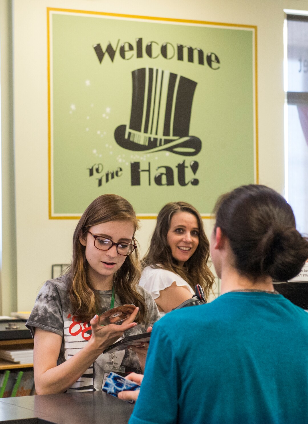 (Rick Egan  |  The Salt Lake Tribune)      Matti Earl (left) works with her mother Shanna Earl, at Top Hat video in Bountiful. Wednesday, July 25, 2018.