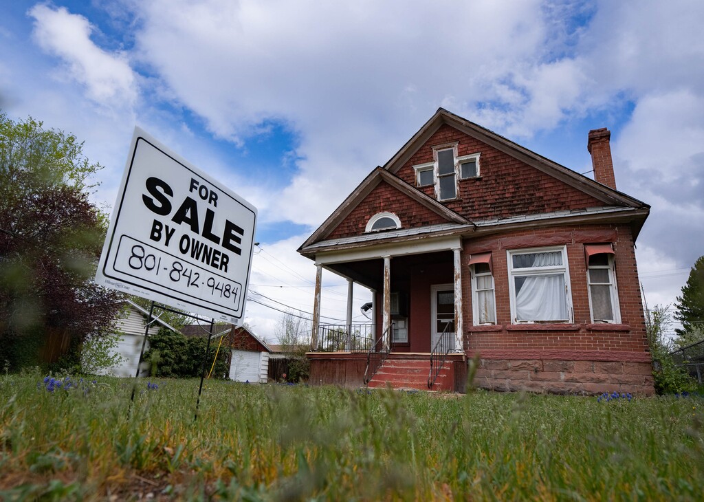 (Francisco Kjolseth | The Salt Lake Tribune) A 2,100 square foot home for sale for $380,000 in Salt Lake City on Tuesday, April 27, 2021.