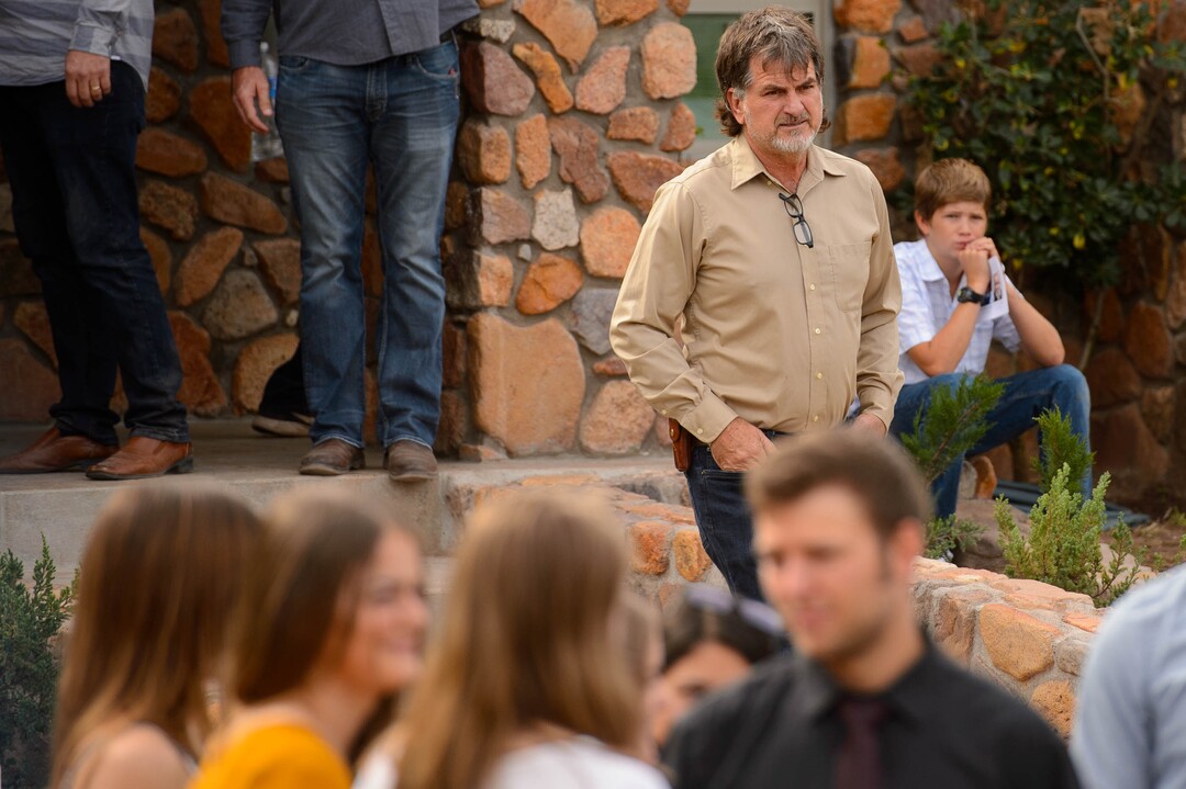 (Trent Nelson  |  The Salt Lake Tribune)
David Langford at the funeral for his wife Dawna and two of their children, Trevor and Rogan, in La Mora, Sonora on Thursday, Nov. 7, 2019. Three women and six of their children, all members of the extended LeBaron family, died when they were gunned down in an attack while traveling along Mexico's Chihuahua and Sonora state border on Monday, Nov. 4, 2019.