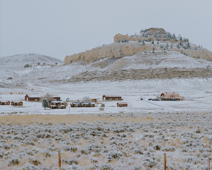 (Elliot Ross | The New York Times) Monster Lake Ranch, as seen from Highway 120, near Cody, Wyo., Jan. 27, 2020. Last September, The Cody Enterprise reported that Kanye West bought a property called Monster Lake Ranch, about eight miles outside Cody.