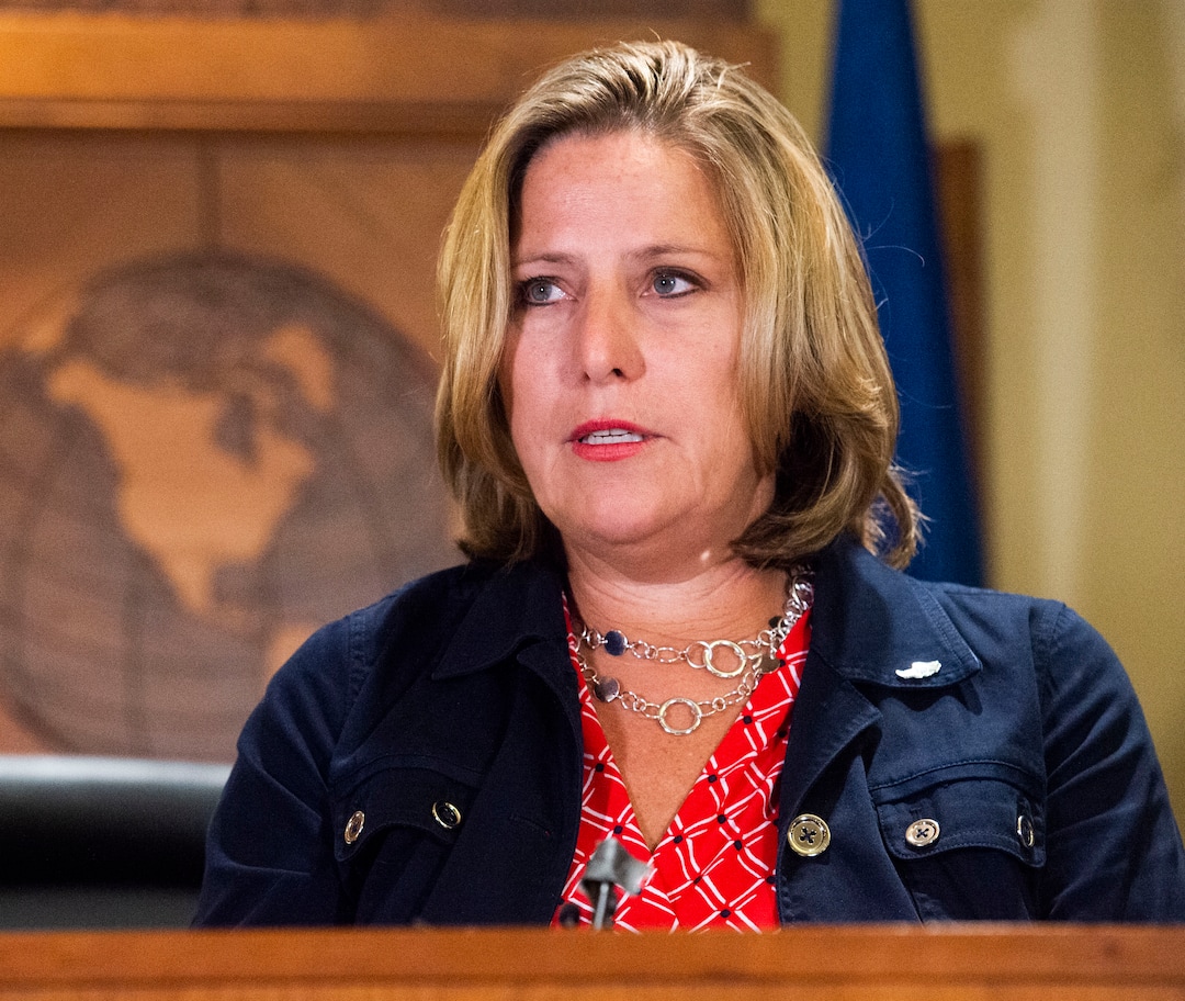 (Rick Egan | The Salt Lake Tribune) Jill McCluskey speaks at a news conference Thursday, June 27, 2019, following the filing of a lawsuit against the University of Utah for $56 million, alleging campus police could have done more to prevent the murder of their daughter Lauren.
