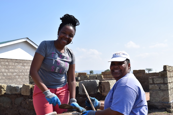 (photo courtesy CHG Healthcare Services)  CHG employees are seen during a trip to Kenya where they did a variety of service projects.