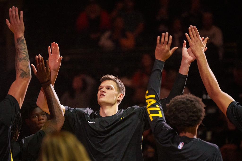 (Trent Nelson  |  The Salt Lake Tribune) Utah Jazz center Walker Kessler (24) as the Utah Jazz host the Memphis Grizzlies, NBA basketball in Salt Lake City on Wednesday, Nov. 1, 2023.