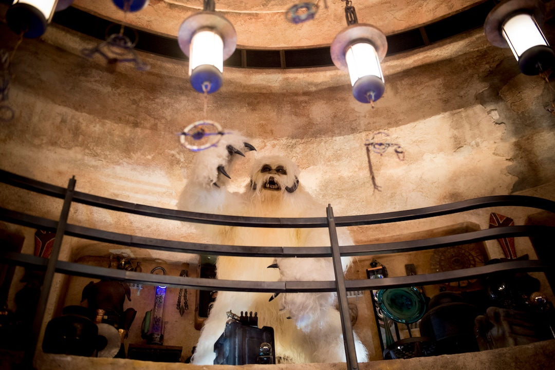 (Jeremy Harmon  |  The Salt Lake Tribune) A taxidermy Wampa is seen in Dok-Ondar's Den of Antiquities at Star Wars: Galaxy's Edge in Anaheim, Ca. on Wednesday, May 29, 2019.