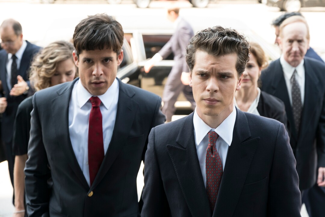 (Justin Lubin/NBC) Miles Gaston Villanueva as Lyle Menendez and Gus Halper as Eric Menendez in “Law & Order True Crime: The Menendez Murders.”