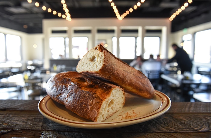 (Francisco Kjolseth | The Salt Lake Tribune) Freshly made in house paesano bread from Terra Mia Italian restaurant in Draper, a sister restaurant to Terra Mia in Orem.