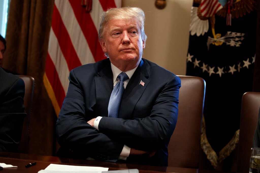 President Donald Trump listens during a cabinet meeting at the White House, Thursday, June 21, 2018, in Washington. (AP Photo/Evan Vucci)