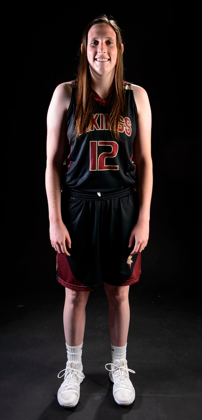 (Steve Griffin  |  The Salt Lake Tribune)  Prep basketball Mercedes Staples, Viewmont, in the Salt Lake Tribune studio in Salt Lake City Tuesday April 10, 2018.