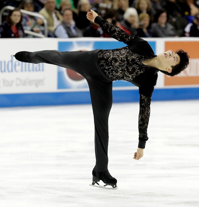 Nathan Chen performs during the men's short program at the U.S. Figure Skating Championships on Friday, Jan. 20, 2017, in Kansas City, Mo. (AP Photo/Charlie Riedel)