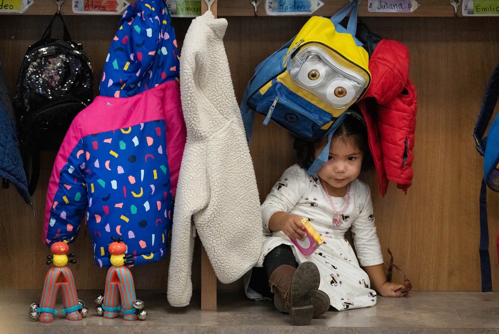 (Francisco Kjolseth | The Salt Lake Tribune) Toddlers play and listen to music at the Guadalupe School in Salt Lake City on Wednesday Oct. 27, 2021.