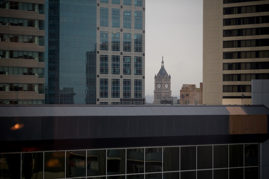 (Trent Nelson | The Salt Lake Tribune) City Hall and downtown Salt Lake City on Thursday, Jan. 25, 2024.