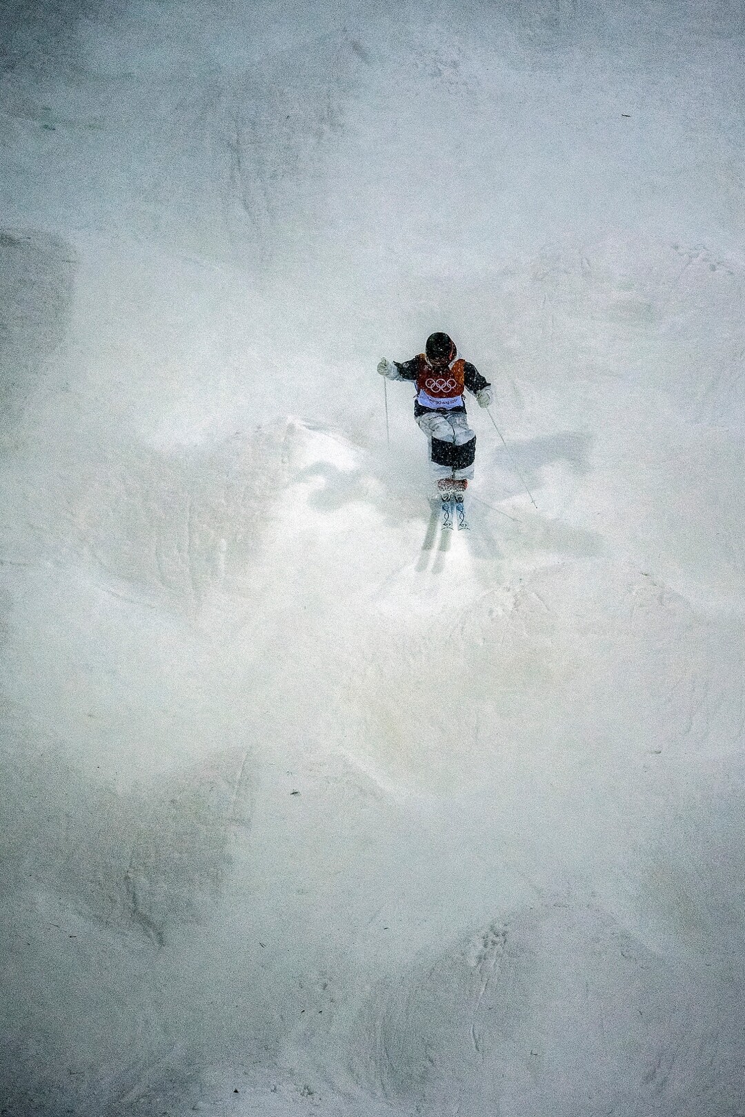 (Chris Detrick  |  The Salt Lake Tribune)   USA's Keaton McCargo competes in the Ladies' Moguls Final at Phoenix Park during the Pyeongchang 2018 Winter Olympics Sunday, February 11, 2018. McCargo finished in eighth place with a score of 75.79. 